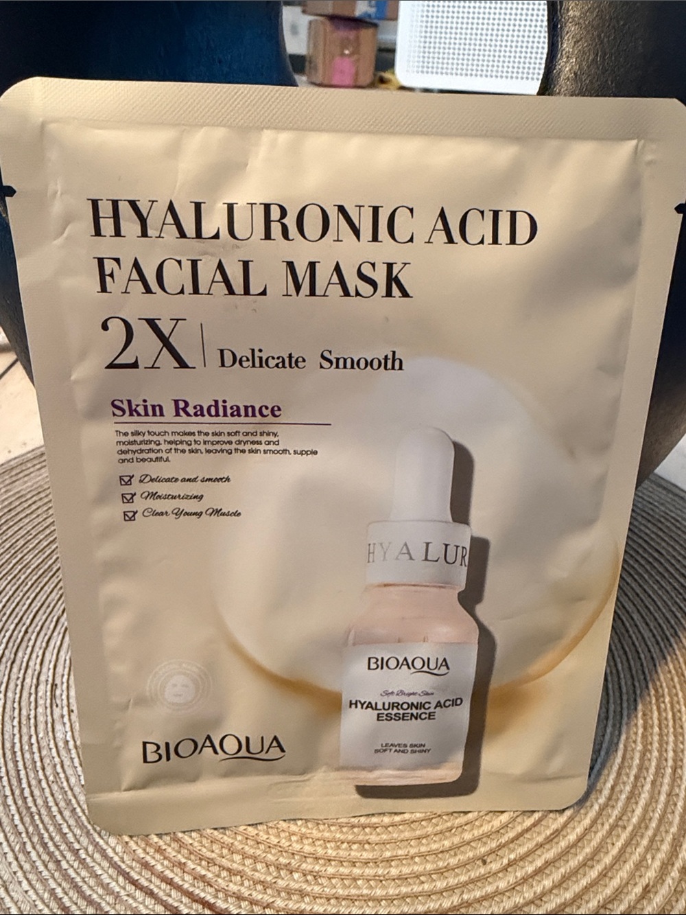 Aqua Hyaluronic Acid Facial Mask Skin Radiance 30g New in Packet